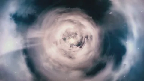 Flying Through Night Sky Tunnel Stars and Clouds Loop Cinematic Flight Anim.. 動画素材 331774109