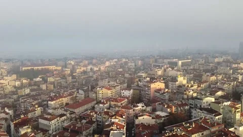 Flying through the old town block in Stumbula, Turkey. From top to bottom, close Stock Footage 148068752