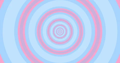 Flying through optical illusion of circles creating abstract tunnel. Pink and Stock Footage 246334092