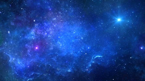 Flying through Orion Space Nebula and Stars Night Sky. Stock Footage 127452486