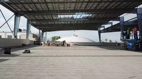 Flying Through A Parking Garage Stock Footage 123947662