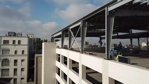 Flying Through A Parking Garage III Stock Footage
