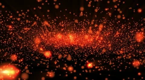 Flying Through Particles - 002 - 25 fps Stock Footage
