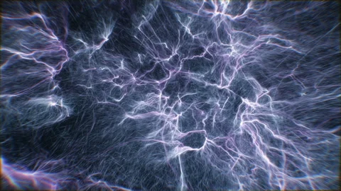 Flying through the quantum world of subatomic particles Stock Footage 319313333