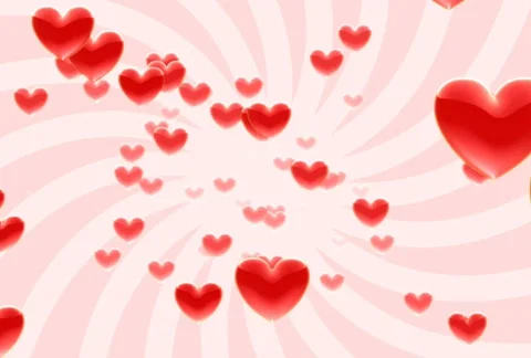 Flying through red hearts NTSC Vídeo Stock 311488