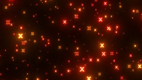 Flying Through Red X Failure Bad Wrong Incorrect Neon Glowing Symbols Vídeos de archivo 343327829