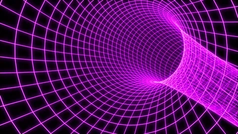 Flying through seamless pink digital tunnel 4k UHD animation Stock Footage 146347193
