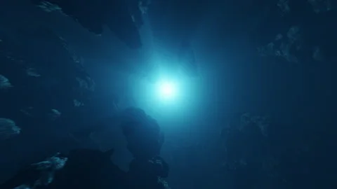 Flying through shattered asteroid space rock chunks - seamless loop. Stock Footage 143166059