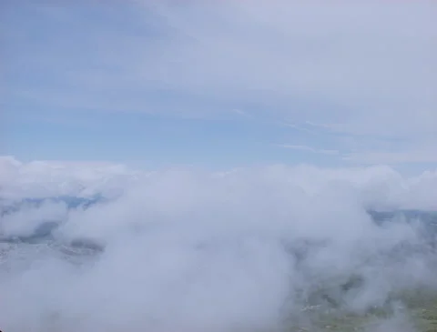 Flying through soft clouds over rural America 動画素材 136072355