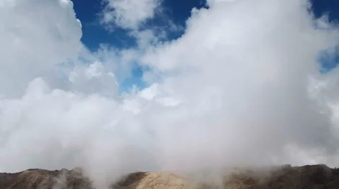 Flying Through Soft Fluffy Clouds on High Altitude Stock Footage 68635708