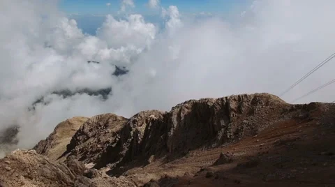 Flying Through Soft Fluffy Clouds on High Altitude Stock Footage 68720910