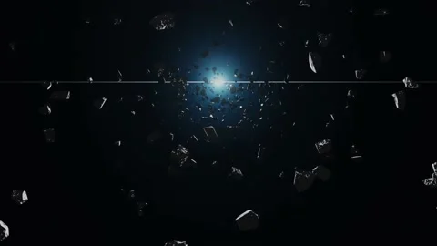 Flying Through Space Background Meteorite Rock Motion Background 스톡 동영상 166225214