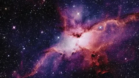 Flying Through Space In Cosmic Science Fiction Animation Stockbeeldmateriaal 347831128