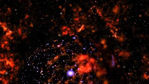 Flying through space loop Nebulae Galaxy. flying through starfield. Stock Footage 321996432