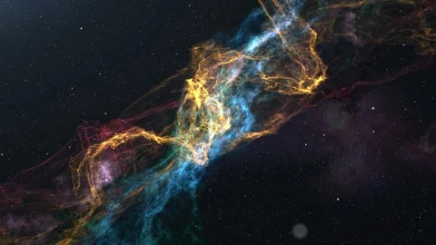 Flying through Space Nebulas Stock Footage 247344031