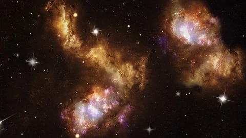Flying through space passing stars 4K Loop Animation Video stock 127641105