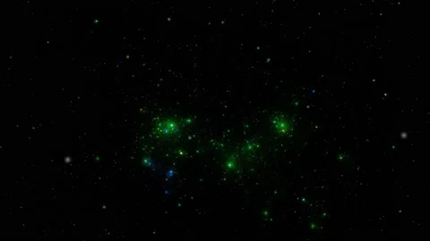 Flying Through Space, Starry outer space background Vidéo 144772103