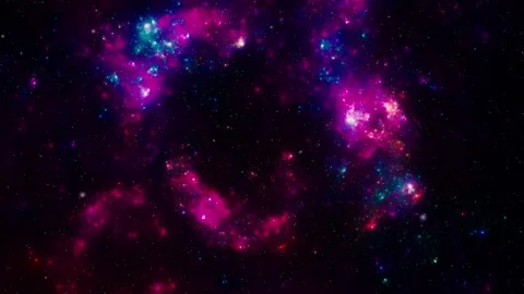 Flying Through Space, Starry outer space background 스톡 동영상 147670740