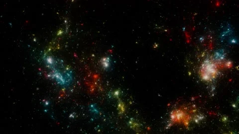 Flying Through Space, Starry outer space background 스톡 동영상 147670787