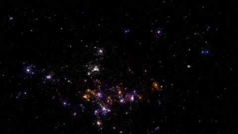 Flying Through Space, Starry outer space background 스톡 동영상 151017377