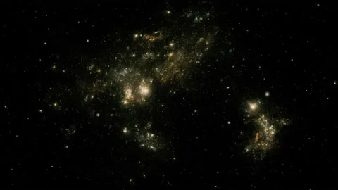 Flying Through Space, Starry outer space background 库存影片 151332853