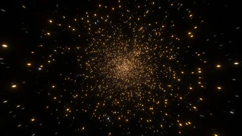Flying through space stars  galaxy and clouds nebula at high speed Stock Footage 161492061