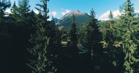 Flying through the spectacular mountain landscape of High Tatras, Slovakia. Stock Footage 128697112