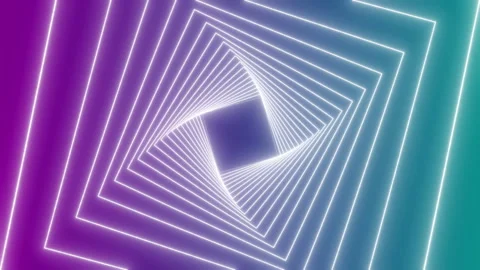 Flying through a square tunnel Stock Footage 283099623