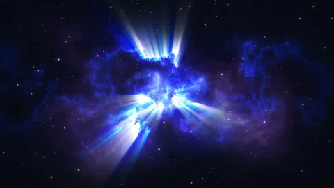 Flying through a star field Stock Footage 92597430
