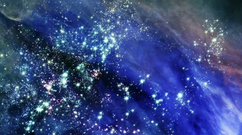 Flying through star fields and galaxies in deep space - Space 2116 HD, 4K Stock Footage 53256884