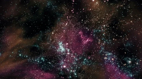 Flying through star fields in deep space - Space 2175 HD, 4K Stock Video Stock Footage 64656736