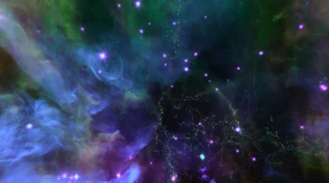 Flying through star fields in outer space - Space 2188 HD, 4K Stock Footage 66654883