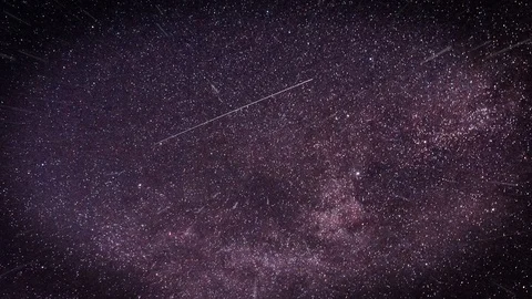 Flying through star fields in space. purple Stock Footage 93930686