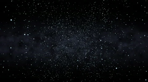 Flying Through a Starfield, Spinning (30fps) Stock Footage 264231