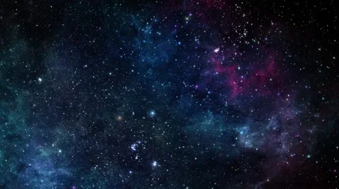 Flying Through Stars and Nebulae Stock Footage