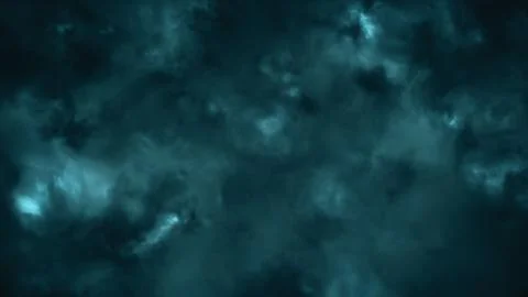 Flying through stormy clouds lit with lightning bolt flash 3d illustration イラスト素材