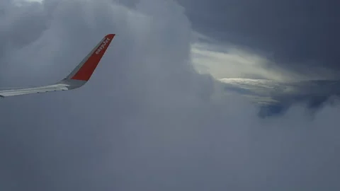 Flying through thick clouds Stock Footage 164350427