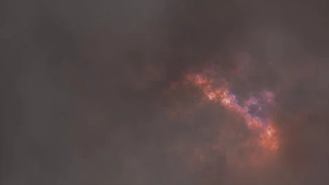 Flying through thundercloud lightning splash storm 3d animation Stock Photos