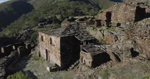 Flying Through Time - Cinematic Drone Exploration of Drave	 Stock Footage 302725882