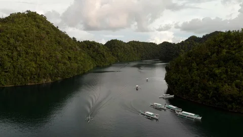 Flying through tropical islands Stock Footage 108258007