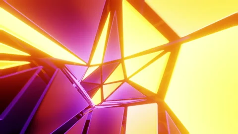 Flying through a tunnel with glowing panels. Loop animation 003 Stock Footage 168186653