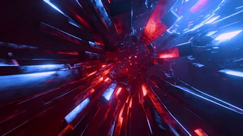 Flying through a tunnel in outer space. Infinitely looped animation. Stock Footage 173065170