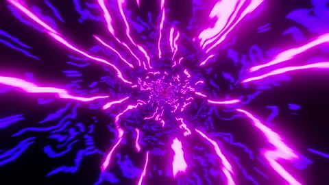 Flying through a tunnel with purple waves. Looped seamless animation. Stock Footage 170234533
