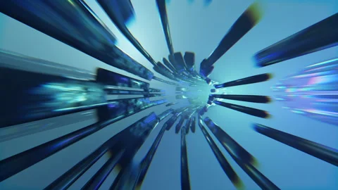 Flying through a tunnel of stripes Video stock 201043997