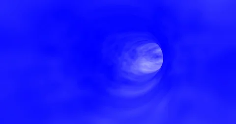Flying through a twisting tunnel of soft blue and white light Stock Footage 100999896