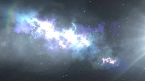 Flying through the universe. Fly through the stars Video stock 73897882