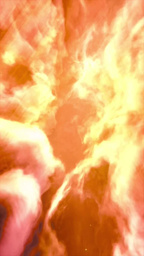 Flying through vibrant cosmic nebula galaxy in deep outer space glowing stars Vídeo Stock 317133524