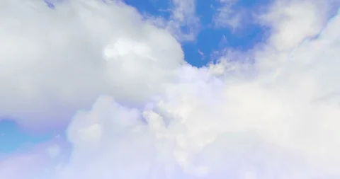 Flying through white clouds LOOPING (4K) Stock Footage 109538567