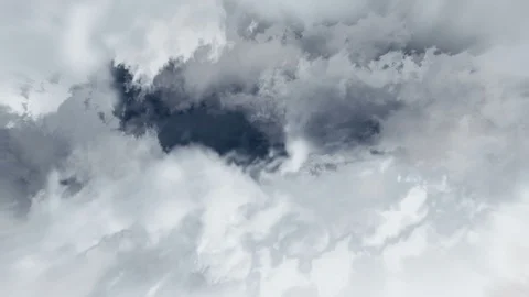 Flying Through Winter Clouds in Seamless Loop Stock Footage 123380429