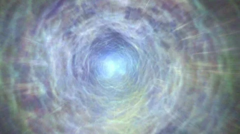 Flying through a wormhole loop Stock Footage 308925
